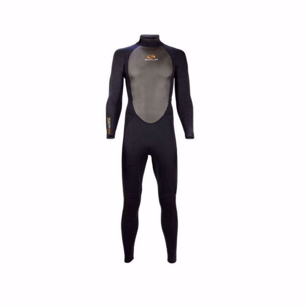 2021 Sola Mens Fusion 3/2 Back Zip Wetsuit - Black