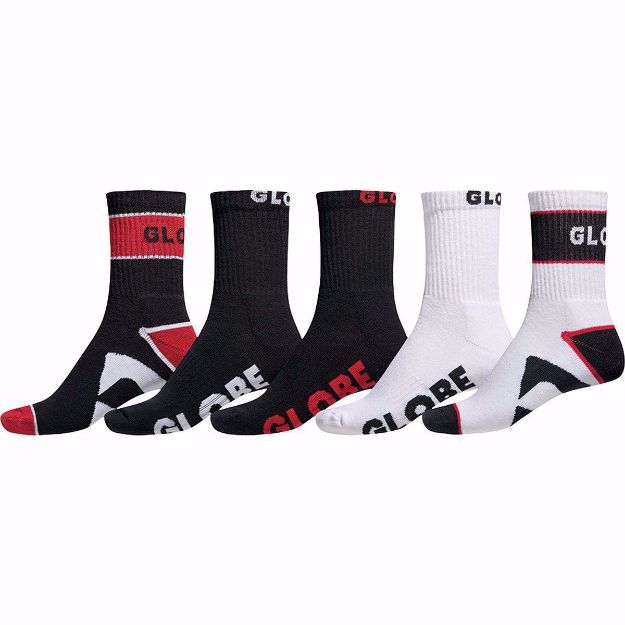 DESTROYER CREW SOCK 5 PACK Red