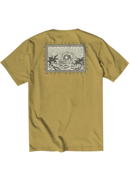 Picture of Vissla Wave Racers Organic Pocket Tee - Ale